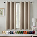 MIULEE Blackout Curtains for Bedroom 2 Panels 40 x 54 Inch Long Taupe | Thermal by MIULEE