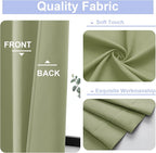 Simplebrand Ava Sage Green Short 30 Inches Blackout Curtain 2 Panels Set - Image 4