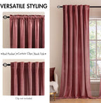 MIULEE Velvet Curtains 52x108 inches 2 Panels Dusty Rose Pink Curtains | Luxury - Image 2