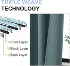 Simplebrand Dark Green Blackout Curtains - Image 5
