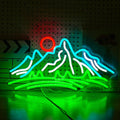 Mountain Neon Sign for Wall Decor Dimmable Landscape Neon Light with USB Powered Sunrise and Sunset Led Light Up Sign for Bedroom Living Room Hotel Decor(16.7 * 8.7In)