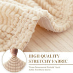 LA MEACK Couch Cushion Covers Seat Cushion Cover Stretch Couch Cover Separate - Image 4
