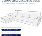 PureFit Stretch Sectional Couch Covers 2 pcs Non Slip L Shape Sofa Cover | - Image 6