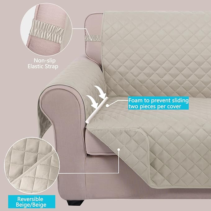 U-NICE HOME Reversible 23''Recliner Small Chair Cover, Pet Friendly, Elastic - Image 3