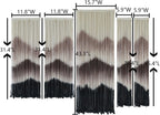 IOWER Large Macrame Wall Hanging Mountain Handmade Brown Dip-Dyed Boho Wall Decor 5Pcs Art Wall Decor for Bedroom Living Room Fiber Art Tapestry