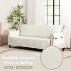 Quilted Grand Sofa Covers for 4 Cushion Couch, Couch Cover for Grand Sofa - Image 2