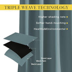 NICETOWN Blackout Kitchen Curtains 45 inch Length - Image 2