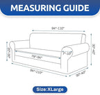Stretch Oversized Couch Covers for Sofa Slipcover, Soft Jacquard Non-Slip - Image 4