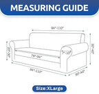 Stretch Oversized Couch Covers for Sofa Slipcover, Riverside | 1-Piece Washable - Image 4