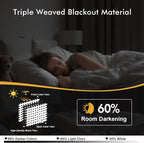 MIULEE Blackout Curtains for Bedroom 2 Panels 40 x 84 Inch Long Cream | Thermal - Image 2