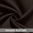 Yakamok Room Darkening Curtains 52x63 inch Length Dark Brown-Living Room | 2 - Image 5