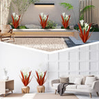 Homight Metal Agave Plant Outdoor Decoration Outdoor Garden Decoration Lily Mexican Yard Art Plant Garden Agave Lily Decorative Garden Gift… (3 Big White Lilies)