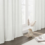 Linen Curtains 84 Inch Length 2 Panels Set, Ivory - Image 6