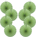 Green Hanging Paper Fans,12in,30 Color,DIY Set,Light Green,Military Theme,Birthday Occasion