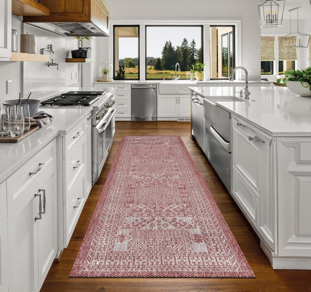 Keen Home Design Terrace Outdoor Runner Rug - 2x8 Washable Indoor/Outdoor Rug for Patio, Kitchen, Balcony, Beach, Garden, Deck and Porch, Size: 2'2"x7'7"
