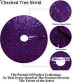 Partisout Sequin Tree Skirt - Glitter, Cotton, Colorful, Slim 36 Inch Tree Skirt for Christmas & Halloween