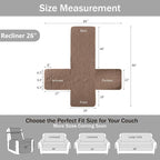 Toffee Quilted TV Recliner Covers, Medium Recliner Chair Covers, Lazy Boy Chair - Image 7