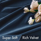 MIULEE Navy Blue Velvet Curtains 52x84 inches Luxury Blackout Curtains | - Image 4
