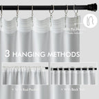MIULEE Greyish White Back Tab Blackout Curtains 52x63 Inches Long 2 Panels | - Image 3