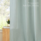 NICETOWN Rustic Linen 96 inch Long Curtains - Image 3