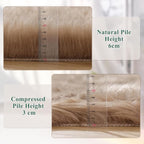 ORINOVA Beige 3ft Round Fluffy Shaggy Rug Washable Soft Area Rug - Image 4