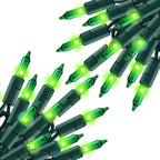 TW SHINE Green St. Patrick's Day Lights, 2 Pack Total 40FT 200 Count Incandescent Christmas Mini String Lights, Waterproof Decorations for Outdoor Indoor Xmas Tree Patio Home Party Yard Decor