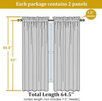 Sheer Lime Curtains for Bedroom Living Room 63 Inch Length 2 Panels Set - Image 2