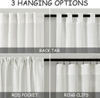 Semi Sheer Linen Curtains 90 Inches Long - Image 3