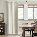 MIULEE Natural Pinch Pleated 100% Blackout Linen Curtains 40x94 Inches | Room - Image 3