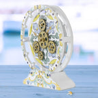 The Gears Clock Wall Clock Italy Collection with Moving Gears (Minori, 10 inch Round)