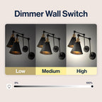 JONATHAN Y JYL7462A-SET2 Rover 7" Farmhouse Industrial Adjustable Arm Metal LED Wall Sconce Rustic Bohemian 2700K 4W Bulb for Entryway Lobby Kitchen Bathroom Bedroom Hallway, Black (Set of 2)