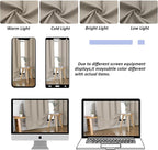 Simplebrand Ava Stone Short 30 Inches Blackout Curtain 2 Panels Set, Half - Image 9