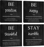 Motivational Office Wall Art Decor Inspirational Framed Canvas Wall Art Poster Prints Inspirational Quotes Office Wall Art for Living Room Bedroom Home Office Wall Decoration 12”X12”X4