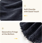 2 Pieces Sectional Couch Covers L Shaped Cover XXXL Navy Blue | Thick Washable - Image 7