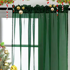 SpaceDresser Sheer Voile Window Treatment Rod Pocket Curtain Panels - Image 3