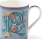 Spode Kit Kemp Alphabet Mug - Letter P Monogram in Fine China, 12oz Ceramic Coffee Cup for Hot Drinks, Personalized Drinkware for Unique Gifts, Dishwasher Safe Tea or Coffee Mug - Gift Box Included