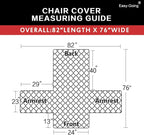 Easy-Going Reversible Couch Cover, Small Chair, Wine/Beige | Machine Washable - Image 6