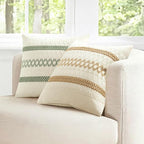 MIULEE Set of 2 Sage Green Boho Decorative Pillow Covers 20x20 Inch | Farmhouse - Image 7