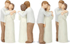Elderly Mom and Son Figurines, Mother and Adult Son Statues, Love My Mom Gift for Mother’s Day Anniversary Birthday Christmas