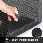 Sturdy Front Door Mat, Absorbent Muddy Dirt Resist Welcome Door Mats Outdoor - Image 4