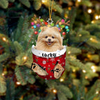 Cream Pomeranian Christmas Tree Ornament - Dog Lovers Gift Idea, Xmas Decor for Tree