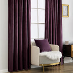 MIULEE Dark Purple Velvet Curtains 52x84 inches Luxury Blackout Curtains | - Image 7