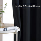 NICETOWN Black Blackout Curtains 78 inches Long 2 Panels Burg - Image 5