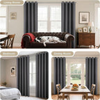 Joydeco Blackout Curtains 90 Inches Long 1 Panel, Thermal Insulated Long - Image 6