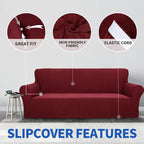 ZNSAYOTX 1 Piece Jacquard Chair Slipcovers - Image 5