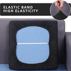hyha Waterproof Couch Cushion Covers, Sectional Sofa Slipcovers Washable, L Shape Chaise Dog Couch Covers for Sectional Sofa, Universal Furniture Protector (1 Piece for Chaise XL, Black)