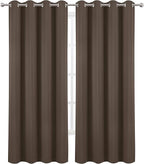 Chocolate Brown Thermal Blackout Curtains/52 x 108 Inch/Set of 2 Panels Room - Image 2