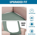 H.VERSAILTEX Super Stretch Individual Chaise Cover Sectional Couch Covers for L Shaped Sofa Both Left/Right Featuring Thick Jacquard Textured Twill Fabric (1 Piece Chaise Cover, Sage)