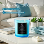 Bahamas Breeze Scented Candle, 2-Wick Luxury Soy Wax Candle, 9 oz Aromatherapy Candle Home Fragrance Candles Gift