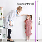 Growth Chart for Wall, Children Height Measurement,3D Removable Growth Height Chart,Splicing Height Ruler for Kids Baby Nursery 79 inch (Purple)
